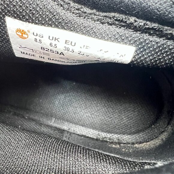 Timberland Amston Womens Size 8.5 8253A Black Leather Lace Up Wedge Ankle Boot - Picture 12 of 14